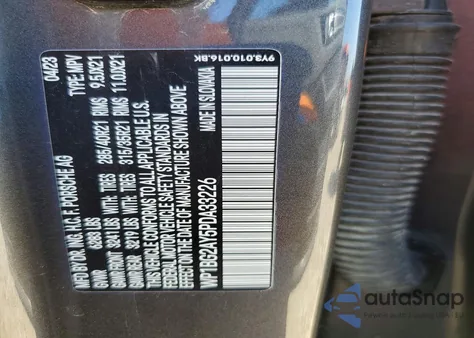 2023 Porsche Cayenne Gts Coupe z USA, uszkodzony, nr VIN WP1BG2AY5PDA33226